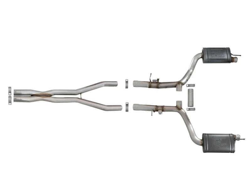afe POWER MACH Force-Xp 15-17 Dodge Challenger Hellcat V8-6.2L 304 SS Cat-Back Exhaust System - Installation View