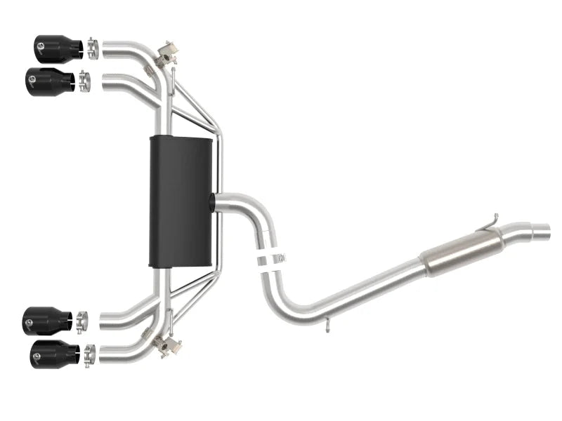 afe POWER MACH Force-Xp 15-19 Volkswagen Golf R L4-2.0L(T) 304 SS Cat-Back Exhaust System - Black - Additional View 5