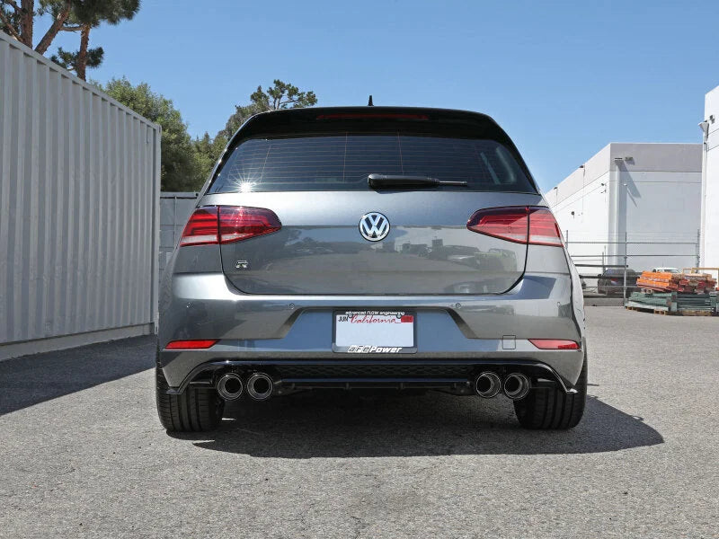 afe POWER MACH Force-Xp 15-19 Volkswagen Golf R L4-2.0L(T) 304 SS Cat-Back Exhaust System - Carbon - Side View