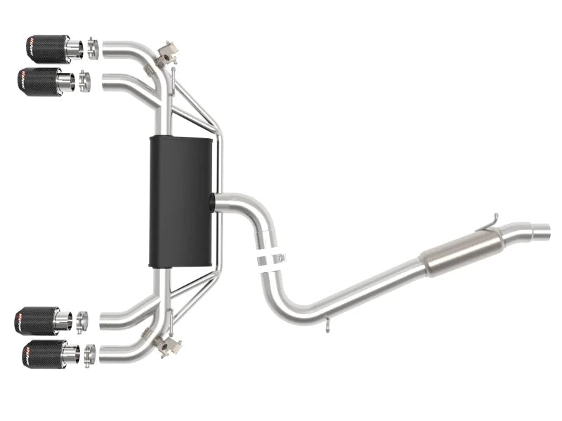 afe POWER MACH Force-Xp 15-19 Volkswagen Golf R L4-2.0L(T) 304 SS Cat-Back Exhaust System - Carbon - Additional View 7