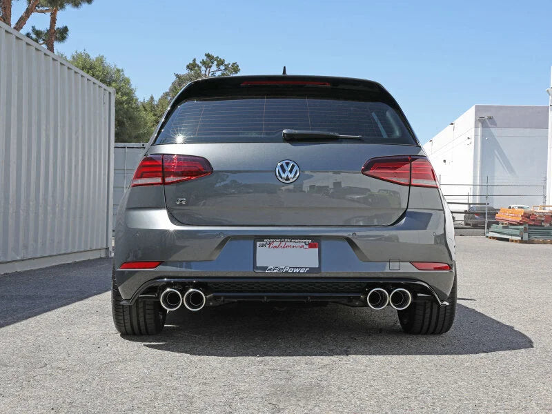 afe POWER MACH Force-Xp 15-19 Volkswagen Golf R L4-2.0L(T) 304 SS Cat-Back Exhaust System - Polished - Back View