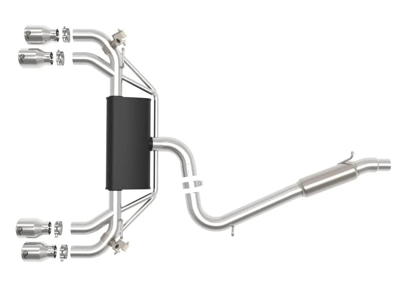 afe POWER MACH Force-Xp 15-19 Volkswagen Golf R L4-2.0L(T) 304 SS Cat-Back Exhaust System - Polished - Additional View 7