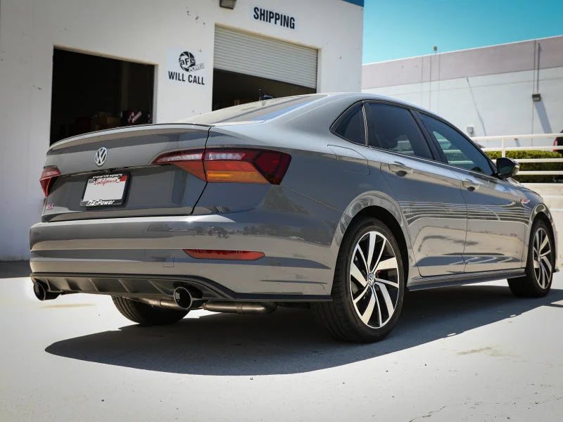 afe POWER MACH Force-Xp 19-20 Volkswagen Jetta GLI L4-2.0L (t) 304 SS Cat-Back Exhaust System - Back View