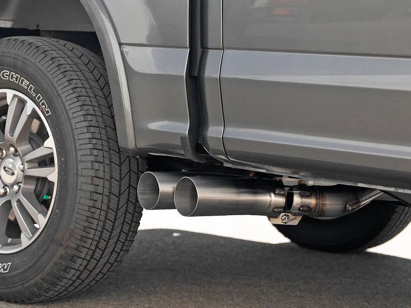 afe Rebel Series DPF-Back Exhaust System Ford F-150 18-21 V6-3.0L (td) - Side View
