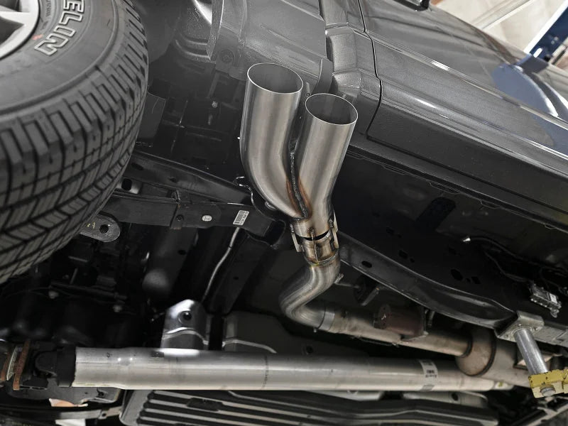afe Rebel Series DPF-Back Exhaust System Ford F-150 18-21 V6-3.0L (td) - Back View