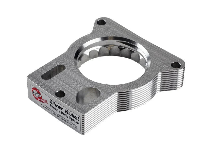 afe Silver Bullet Throttle Body Spacer GM Trucks 2500/3500 96-00 V8-7.4L/01-07 V8-8.1L - Main Product View