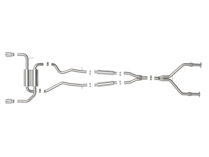 afe Takeda Cat-Back Exhaust System Infiniti Q50 14-15 V6-3.7L - Additional View 5