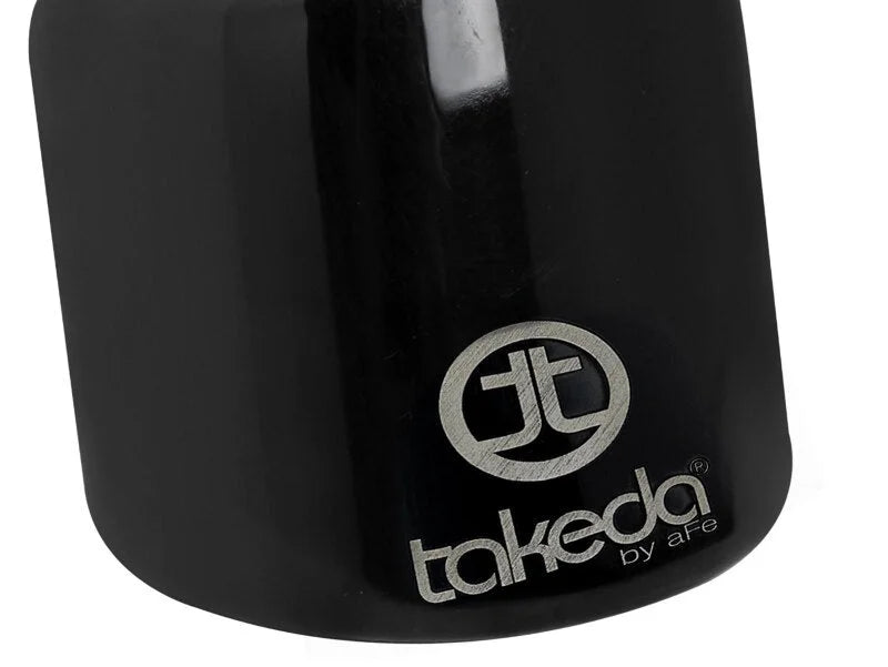 afe Takeda Universal Exhaust Tip 2-1/2 IN Inlet x 4 IN Outlet x 6 IN L - Side View