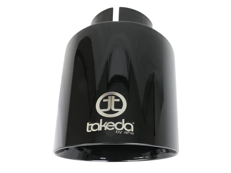 afe Takeda Universal Exhaust Tip 2-1/2 IN Inlet x 4-1/2 IN Outlet x 7 IN L - Side View