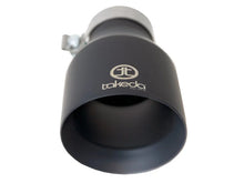 Load image into Gallery viewer, afe Takeda Universal Exhaust Tip 3 IN Inlet x 5 IN Outlet x 9 IN L - Installation View
