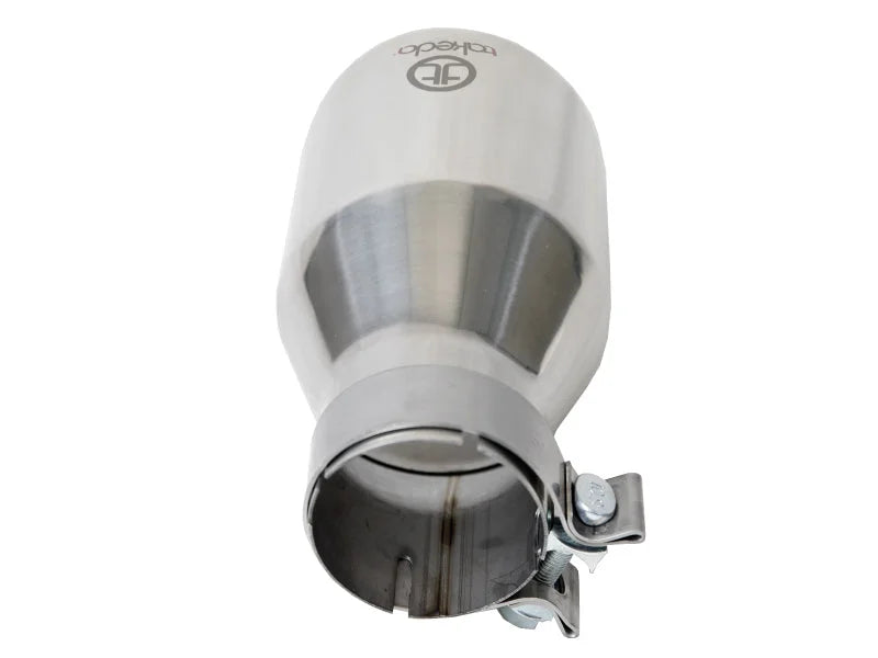 afe Takeda Universal Exhaust Tip 3 IN Inlet x 5 IN Outlet x 9 IN L - Back View