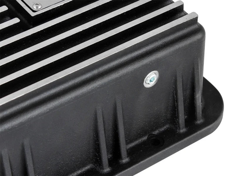 afe Transmission Pan (Black); Ford Trucks 94-08 AODE - Installation View