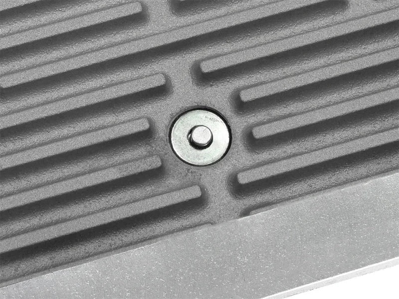afe Transmission Pan Cover (Raw); GM Diesel Trucks 01-14 V8-6.6L (td) - Back View