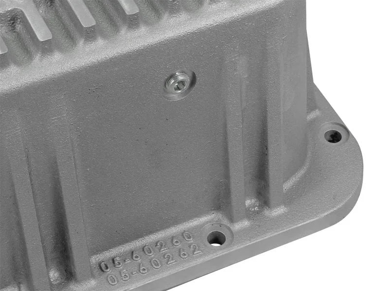 afe Transmission Pan Cover (Raw); GM Diesel Trucks 01-14 V8-6.6L (td) - Installation View