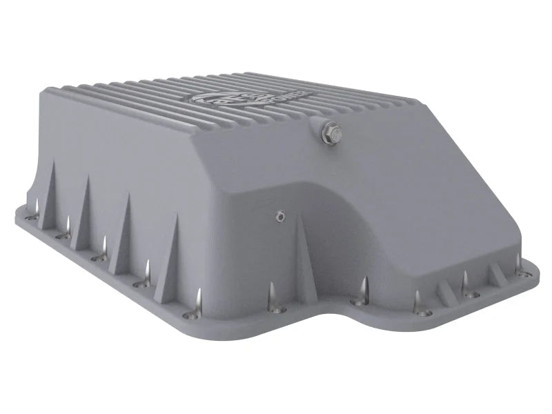 afe Transmission Pan (Raw); Ford Diesel Trucks 03-10 V8-6.0/6.4L (td) - Side View