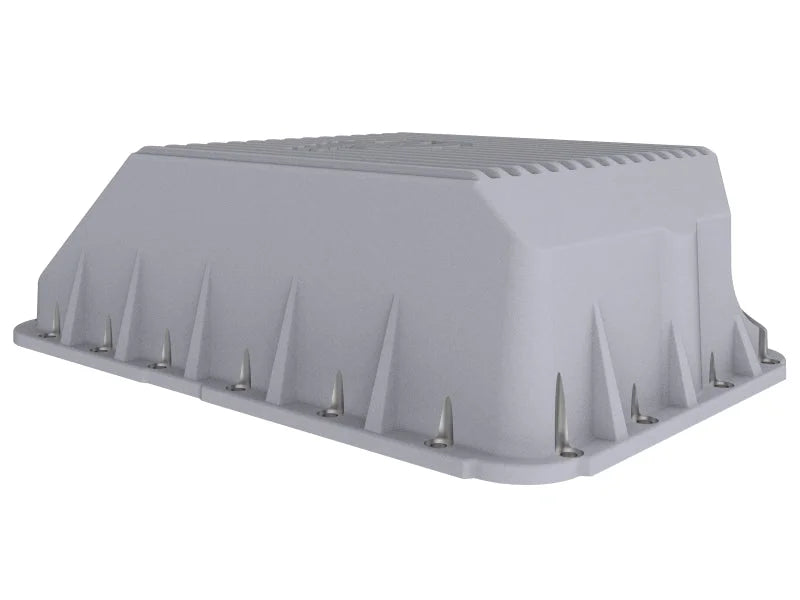 afe Transmission Pan (Raw); Ford Diesel Trucks 03-10 V8-6.0/6.4L (td) - Installation View