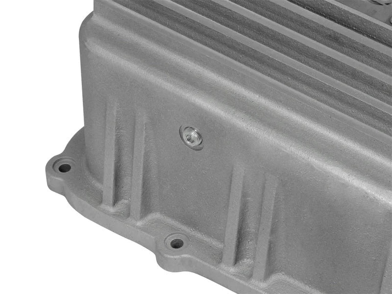 afe Transmission Pan (Raw); Ford Trucks 6R140 11-14 V8-6.7L (td) - Installation View
