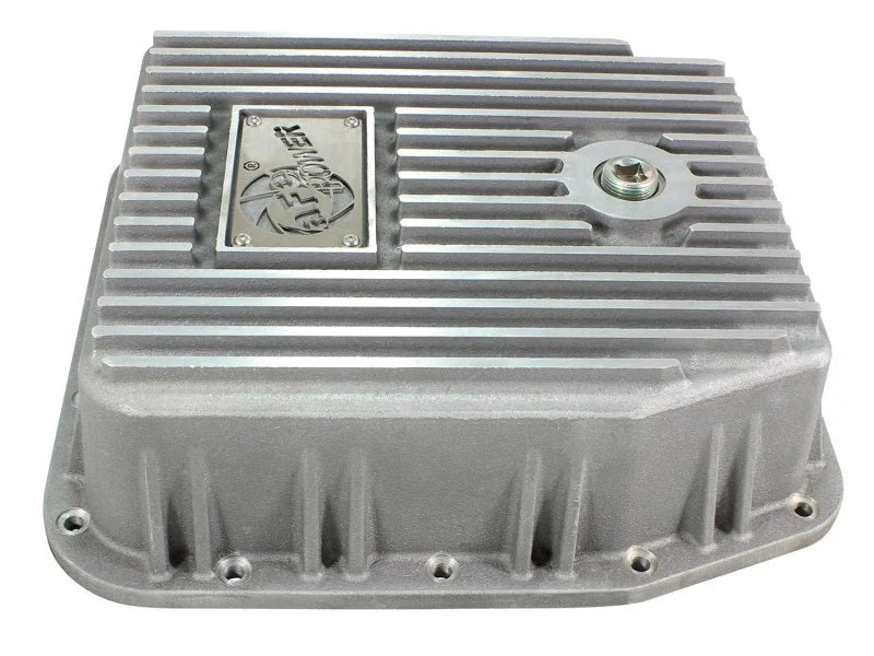 afe Transmission Pan (Raw); Ford Trucks 93-08 AODE/4R70W - Installation View