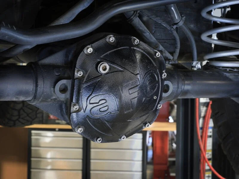afe aFe POWER Differential Cover Jeep Wrangler (JL) 18-25 L4-2.0L (t)/ V6-3.6L (Dana M220) - Back View