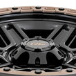 Load image into Gallery viewer, Rough Country 79 Series Wheel | One-Piece | Semi Gloss Black w/Bronze Ring | 18x9 | 6x135 | -12mm