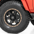 Load image into Gallery viewer, Rough Country 79 Series Wheel | One-Piece | Semi Gloss Black w/Bronze Ring | 18x9 | 6x135 | -12mm