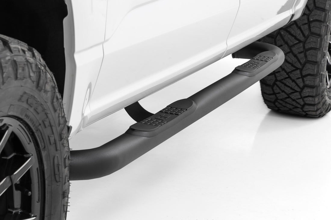 Nerf Steps | 3-Inch Tube | Crew Cab | Ford F-150/Lightning/F-250/F-350/Raptor (15-26)