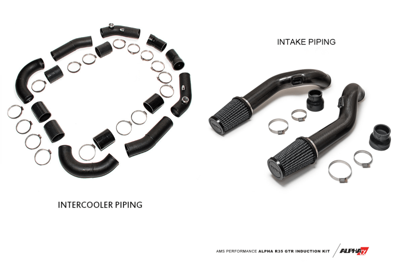 AMS AMS Performance GT-R R35 Induction Kit w/Stock Turbos/Manifold/TB / Alpha Intercooler/TiAL Flanges AMSALP.07.09.0003-3