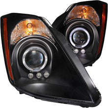 Load image into Gallery viewer, ANZO ANZO 2003-2005 Nissan 350Z Projector Headlights w/ Halo Black ANZ121444