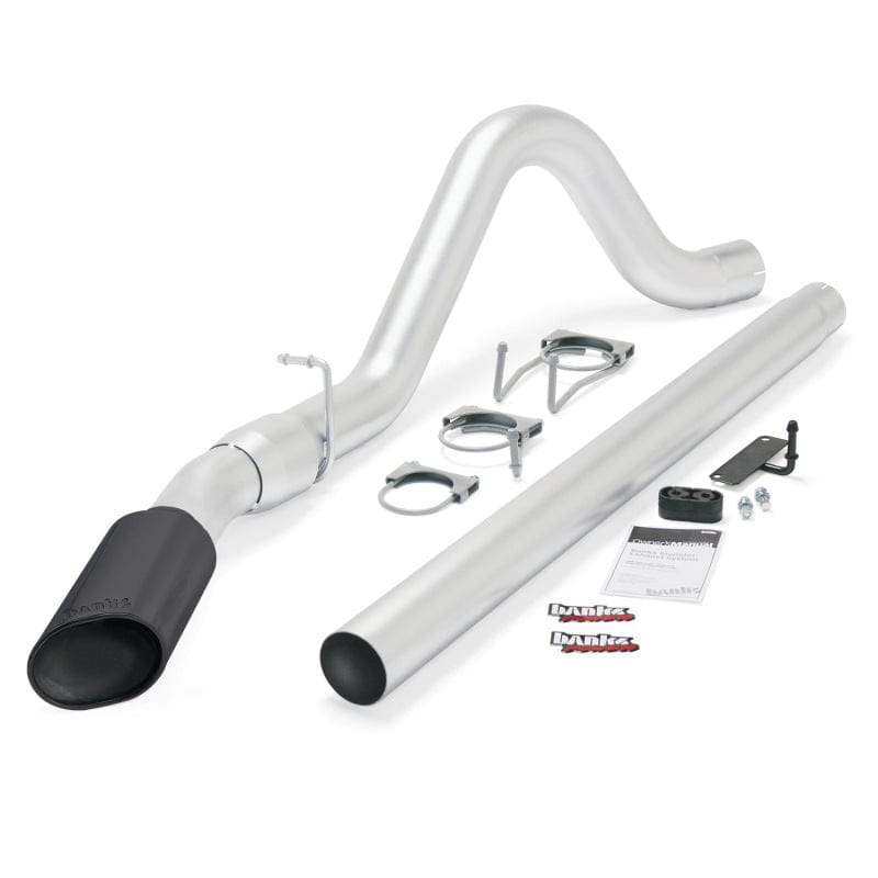 Banks Power Banks Power 08-10 Ford 6.4 ECSB/CCSB (SWB) Monster Exhaust System - SS Single Exhaust w/ Black Tip GBE49780-B