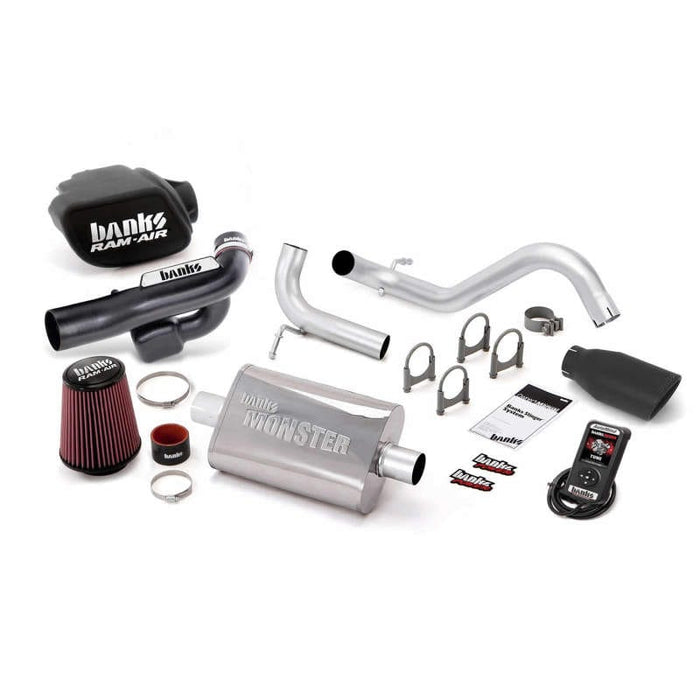 Banks Power Banks Power 12-14 Jeep 3.6L Wrangler (All) 2dr Stinger Sys w/ AutoMind - SS Single Exh w/ Black Tip GBE51348-B