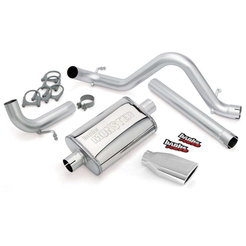 Banks Power Banks Power 12-15 Jeep 3.6L Wrangler (All) - 4dr Monster Exh Sys - SS Single Exh w/ Chrome Tip GBE51343