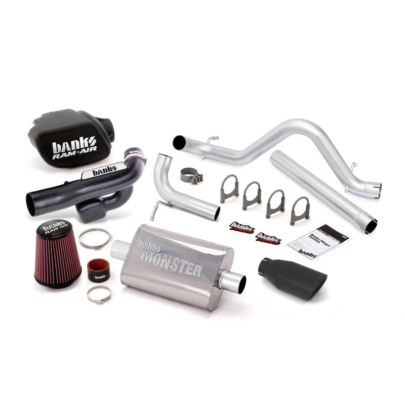 Banks Power Banks Power 12-15 Jeep 3.6L Wrangler (All) 4dr Stinger Sys (no AutoMind) - SS Single Exh w/ Blk Tip GBE51345-B