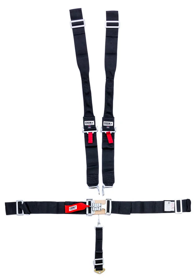 crow safety 5-Pt Harness Big Latch Blk Hans Wrap Around Pul 11074DB