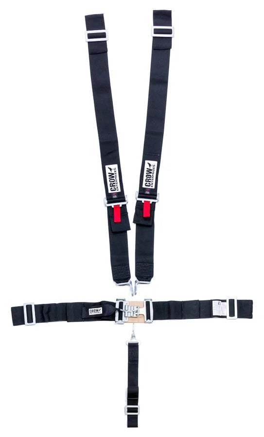 crow safety 5-Pt Harness Big Latch Blk Wrap Around Pull Dow 11074