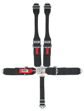 Load image into Gallery viewer, crow safety 5-Pt Harness Small Latch Blk Hans Bolt In Blk Har 11004B-DB