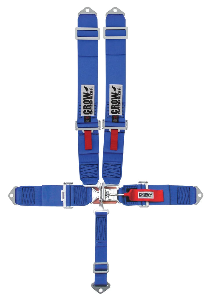 crow safety 5-Pt Harness Small Latch Blu Bolt in Blk Hardware 11003B