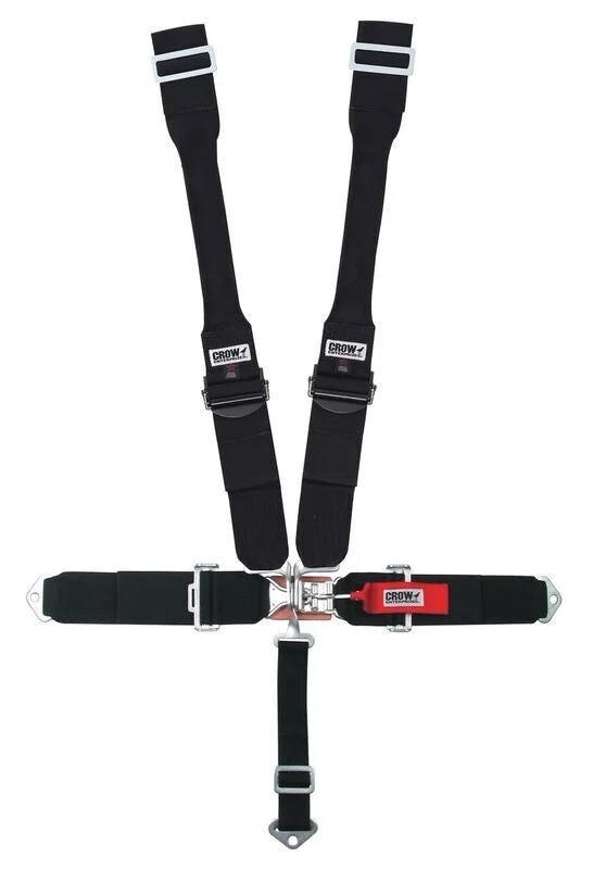 crow safety 5-Way L&L 52in Lap Belt DB Harness W/Alum adjus 11004PRB