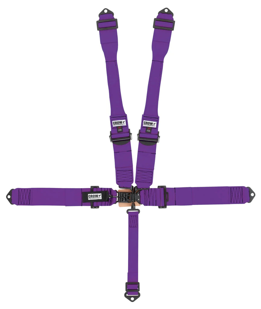 crow safety 5-Way L&L 52in Lap Belt- Indiv DB Harness B/I  Bl 11005PRB
