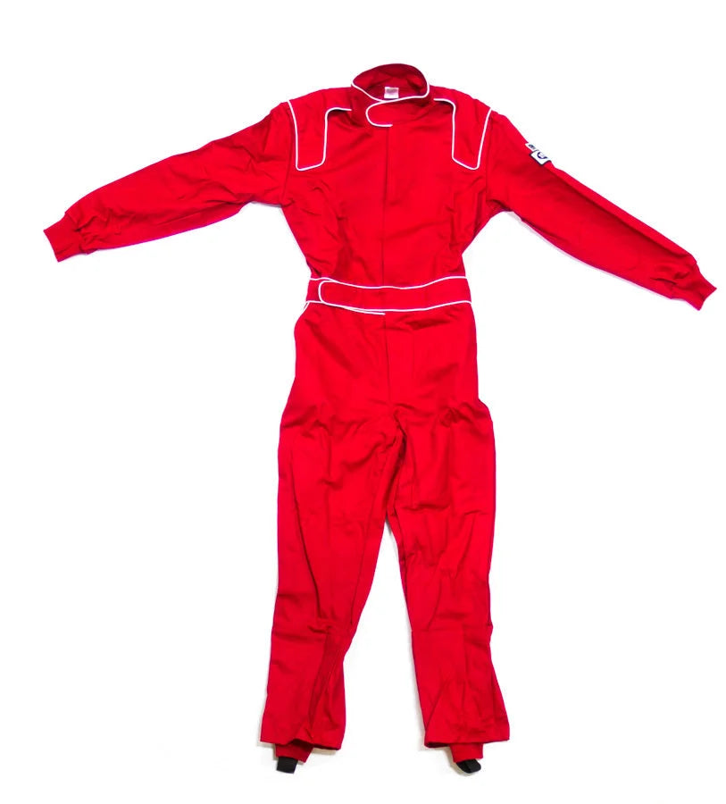 crow safety Driving Suit Junior Red Proban Small 1-Piece 24062