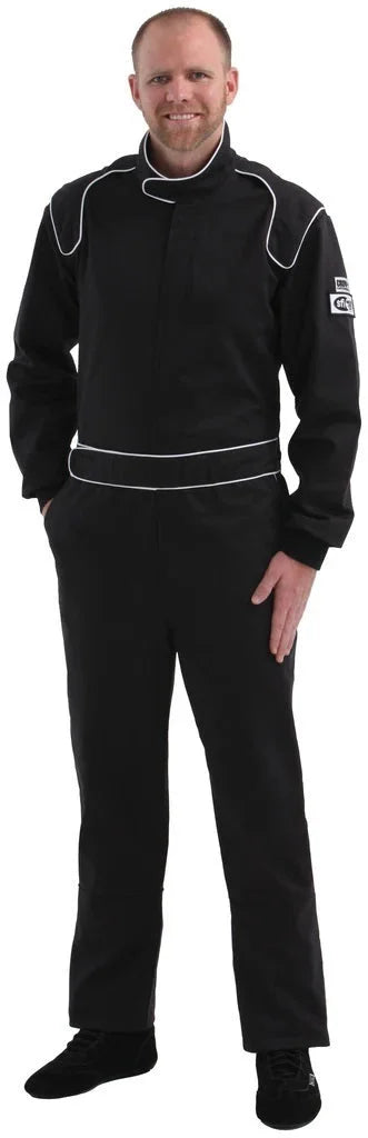 crow safety Proban Suit Medium BLACK SFI-3.2A/1 Style Legacy 23014