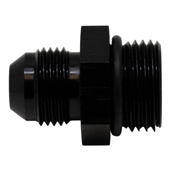 DeatschWerks DeatschWerks 10AN ORB Male to 8AN Male Flare Adapter (Incl O-Ring) - Anodized Matte Black DWK6-02-0406-B