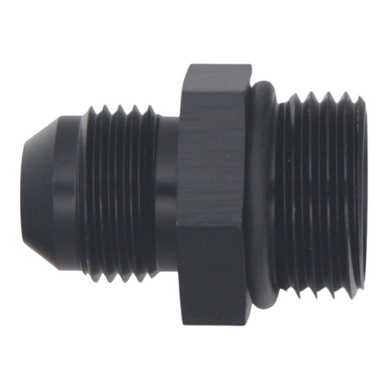 DeatschWerks DeatschWerks 10AN ORB Male to 8AN Male Flare Adapter (Incl O-Ring) - Anodized Matte Black DWK6-02-0406-B