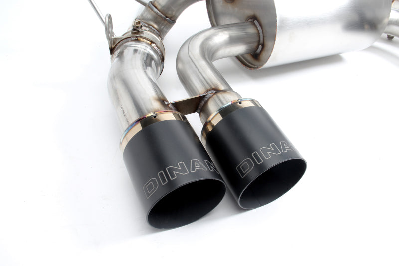 Dinan Free Flow Axleback Exhaust System - Black Tips fits 2015-2018 BMW M3 / 2015-2020 BMW M4
