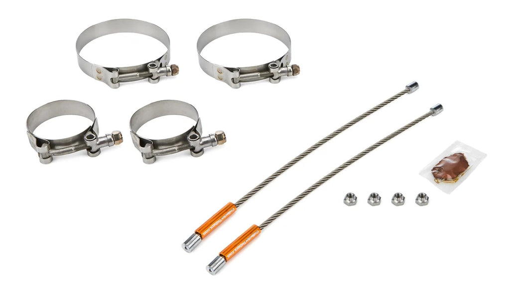 drag race solutions 10in Lite Tether Set 2.375 Pri/4.000 Clamp 2010-2375-4000