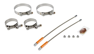 drag race solutions 10in Lite Tether Set 2.375 Pri/4.000 Clamp 2010-2375-4000