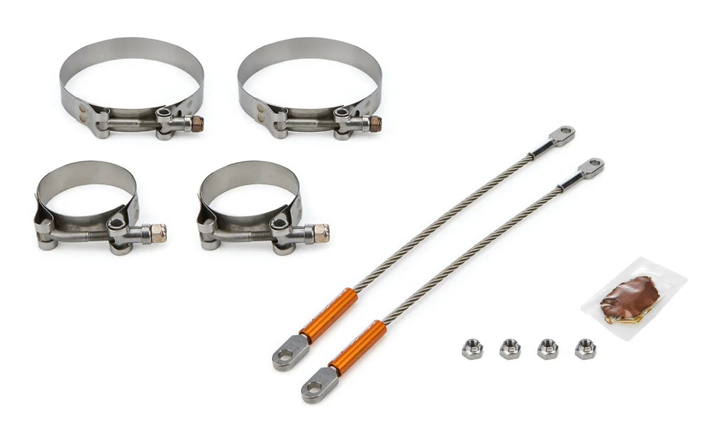 drag race solutions 10in Premium Tether Set 2.250 Pri/4.000 Clamp 0010-2250-4000