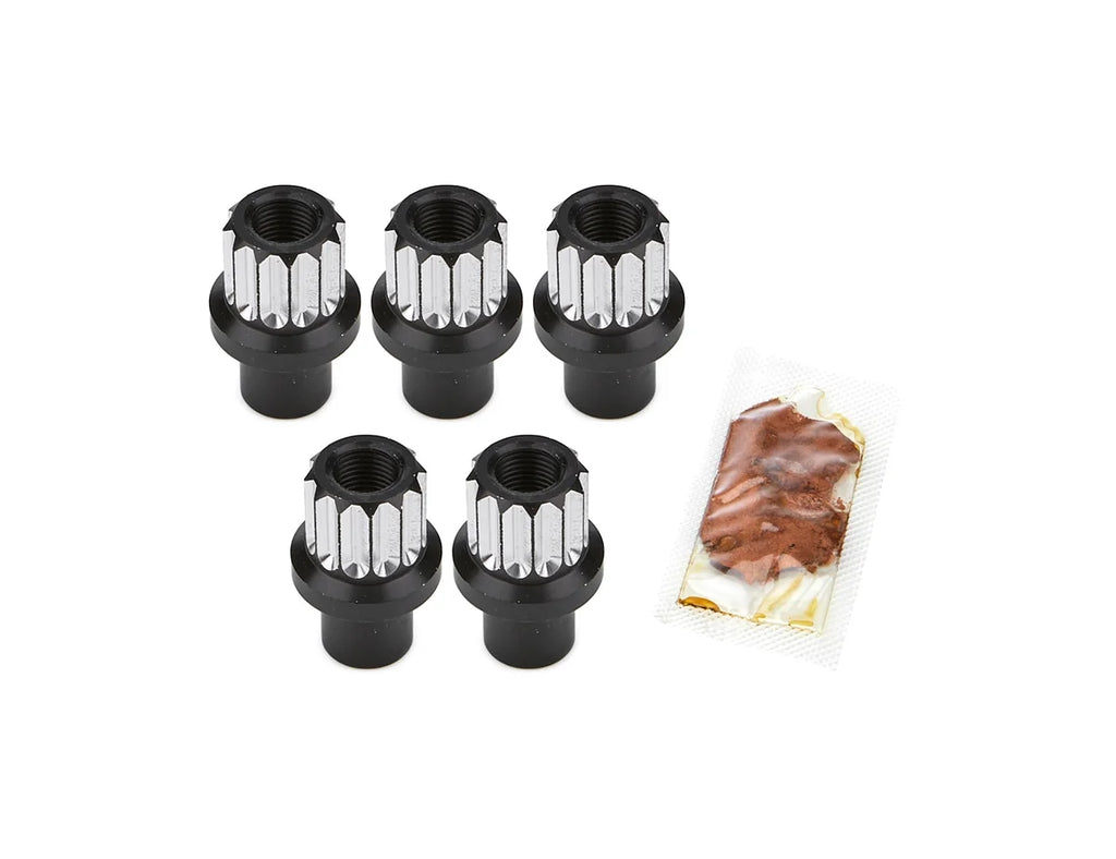 drag race solutions Billet Aluminum 12pt Lug Nuts - 1/2 5pk 7305-500M