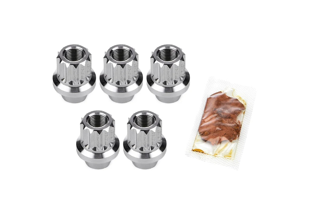 drag race solutions Billet Aluminum 12pt Lug Nuts 1/2 5pk 7205-500P