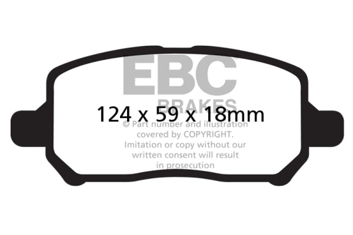 EBC EBC 05-10 Chevrolet Cobalt 2.2 4 Lug Yellowstuff Front Brake Pads EBCDP41660R