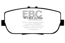 Load image into Gallery viewer, EBC EBC 06-15 Mazda Miata MX5 2.0 Yellowstuff Rear Brake Pads EBCDP41775R